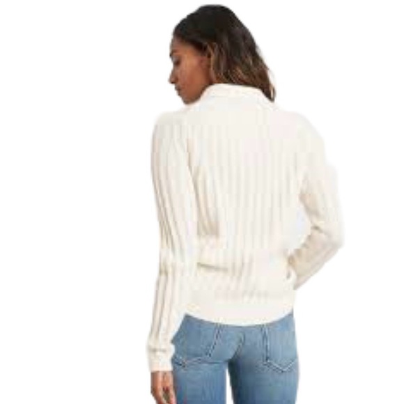 Banana Republic Heritage Cream Sweater Polo Wool Alpaca - Picture 2 of 11